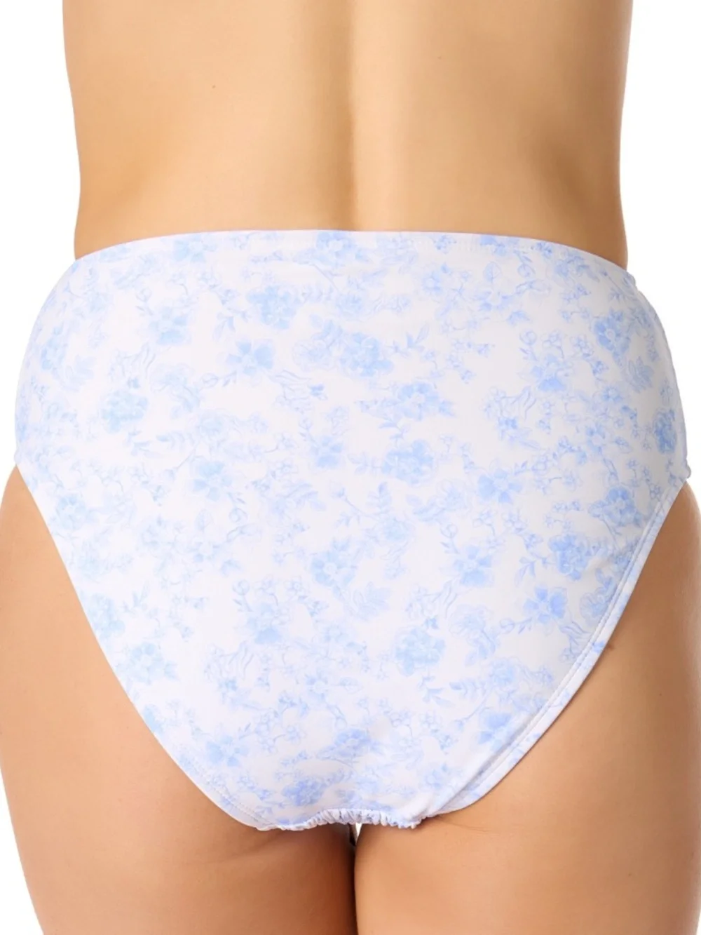 Salt + Cove Juniors' Smocked High-Waist Swim Bottoms,Toile Cornflower